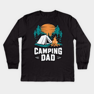 Camping Dad. Funny Camping Kids Long Sleeve T-Shirt